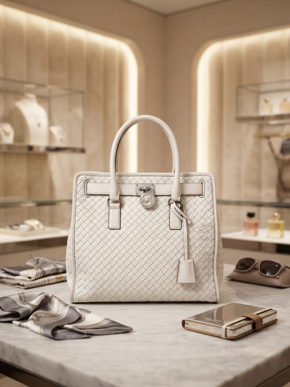 Michael Kors Hamilton Moderne Large Hand-Woven Satchel